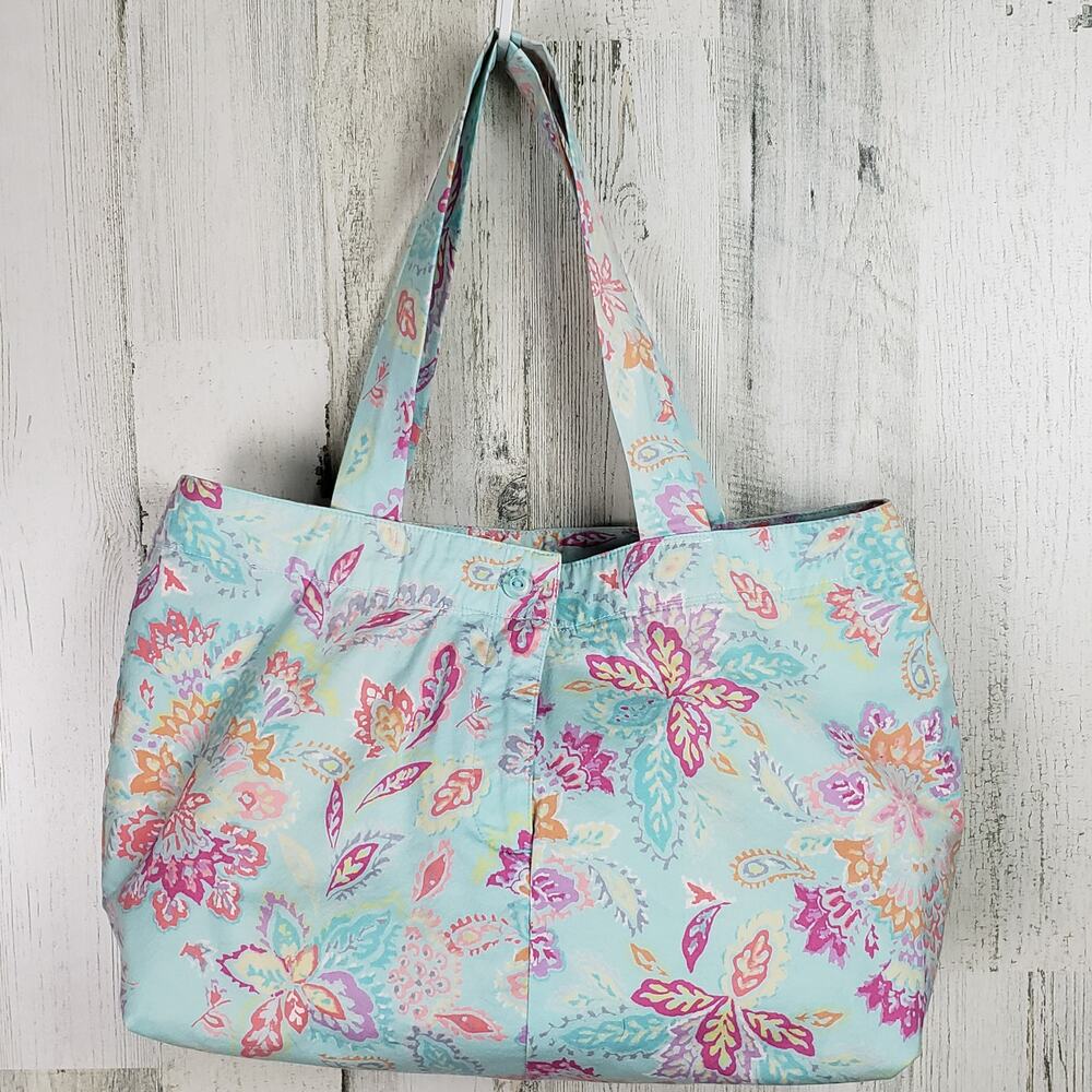 Handmade Multicolored Floral Paisley Repurposed Shoulder Bag - Picture 2 of 11